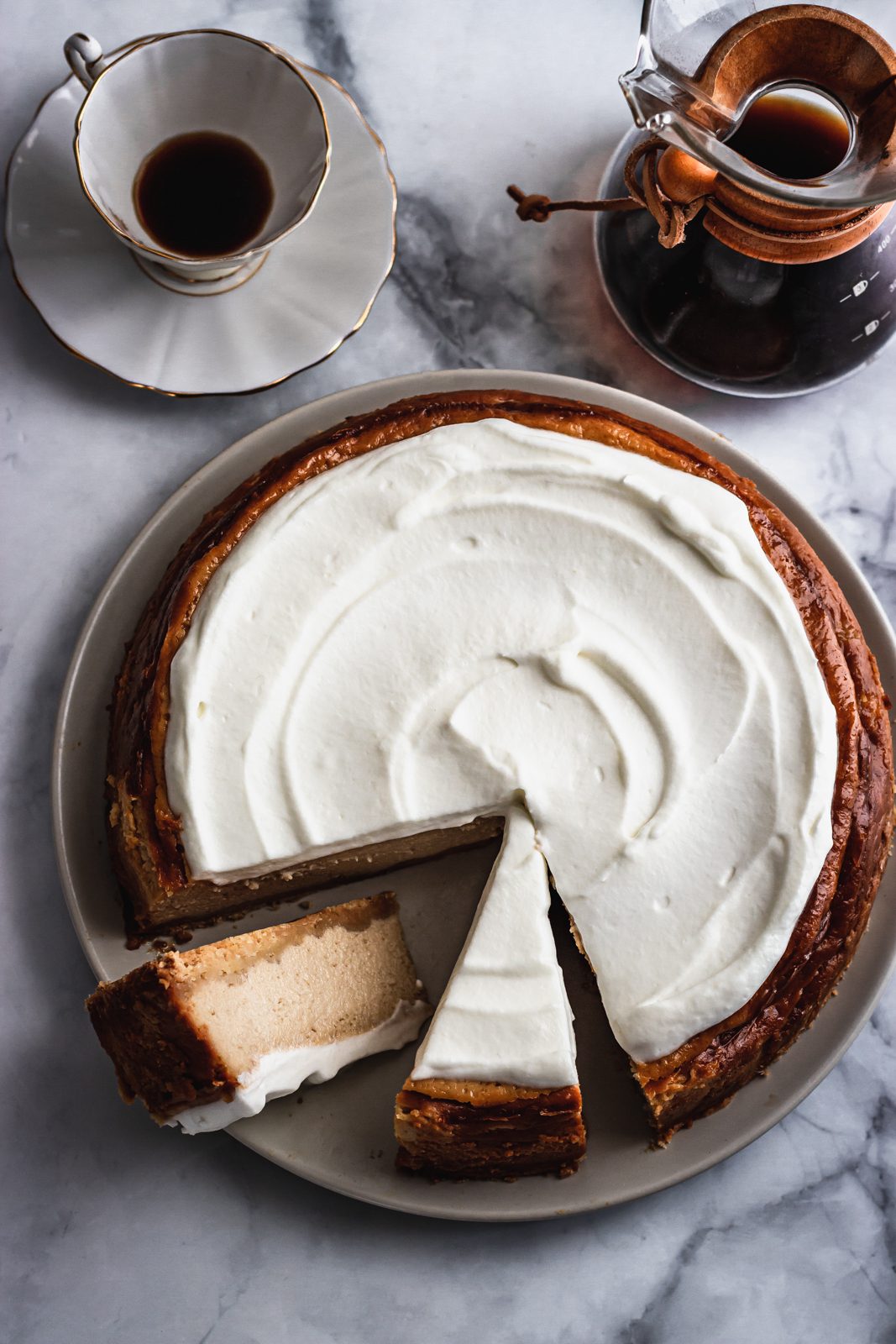 עוגת גבינה קפה אפויה-שני סנדרס
